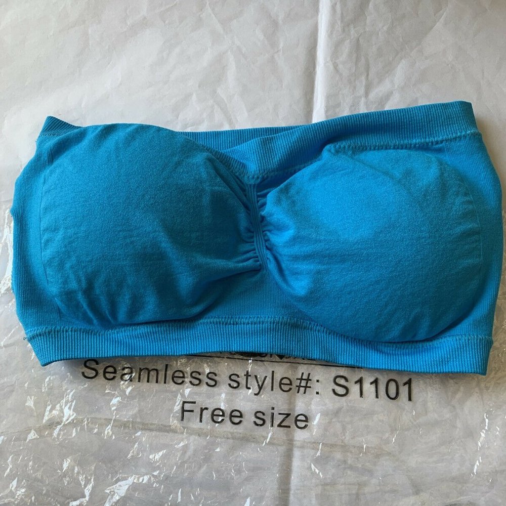 Padded Bandeau Bra Top Stretchable Spandex